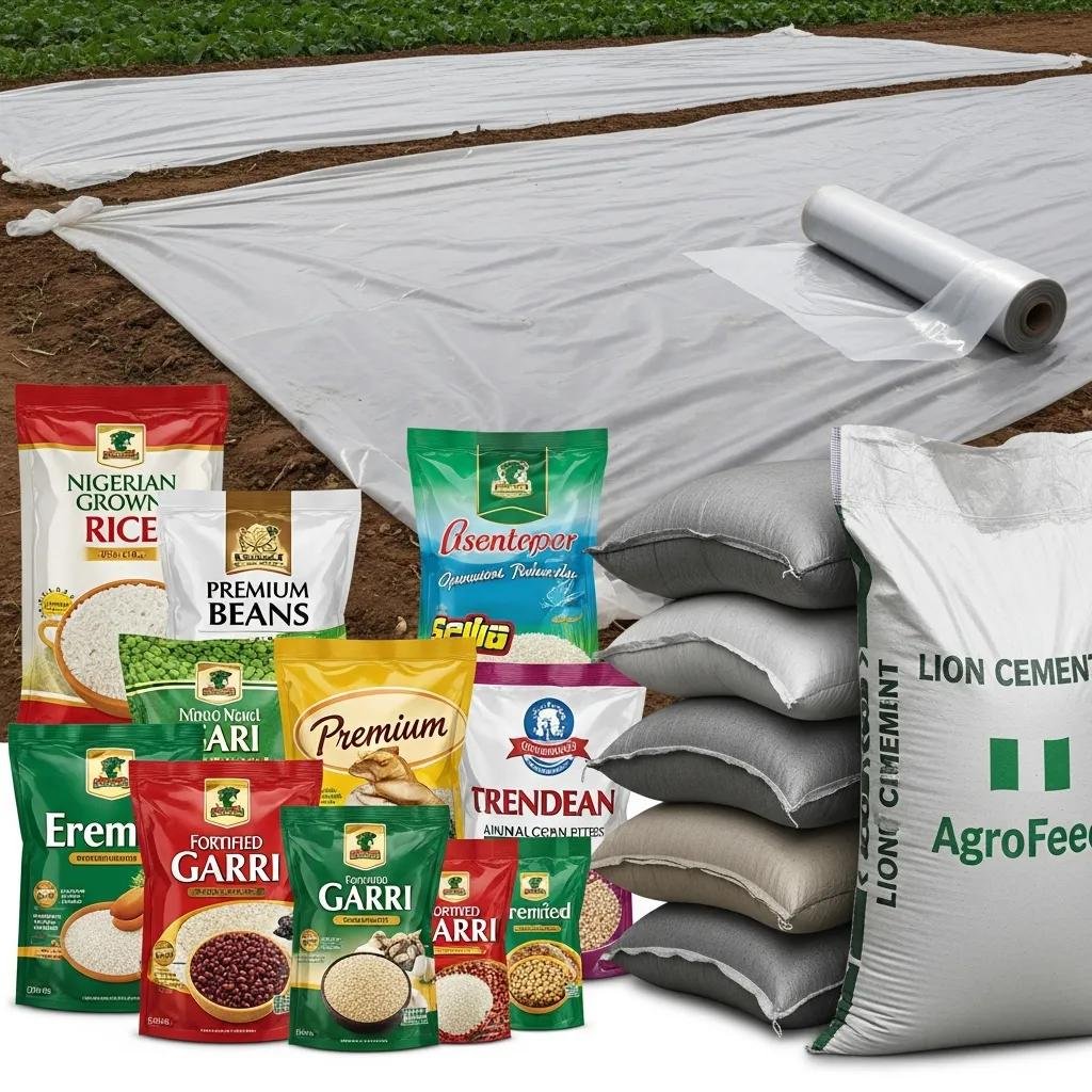 Examples of 3 layer blown films applications including food pouches, industrial sacks, and agricultural films