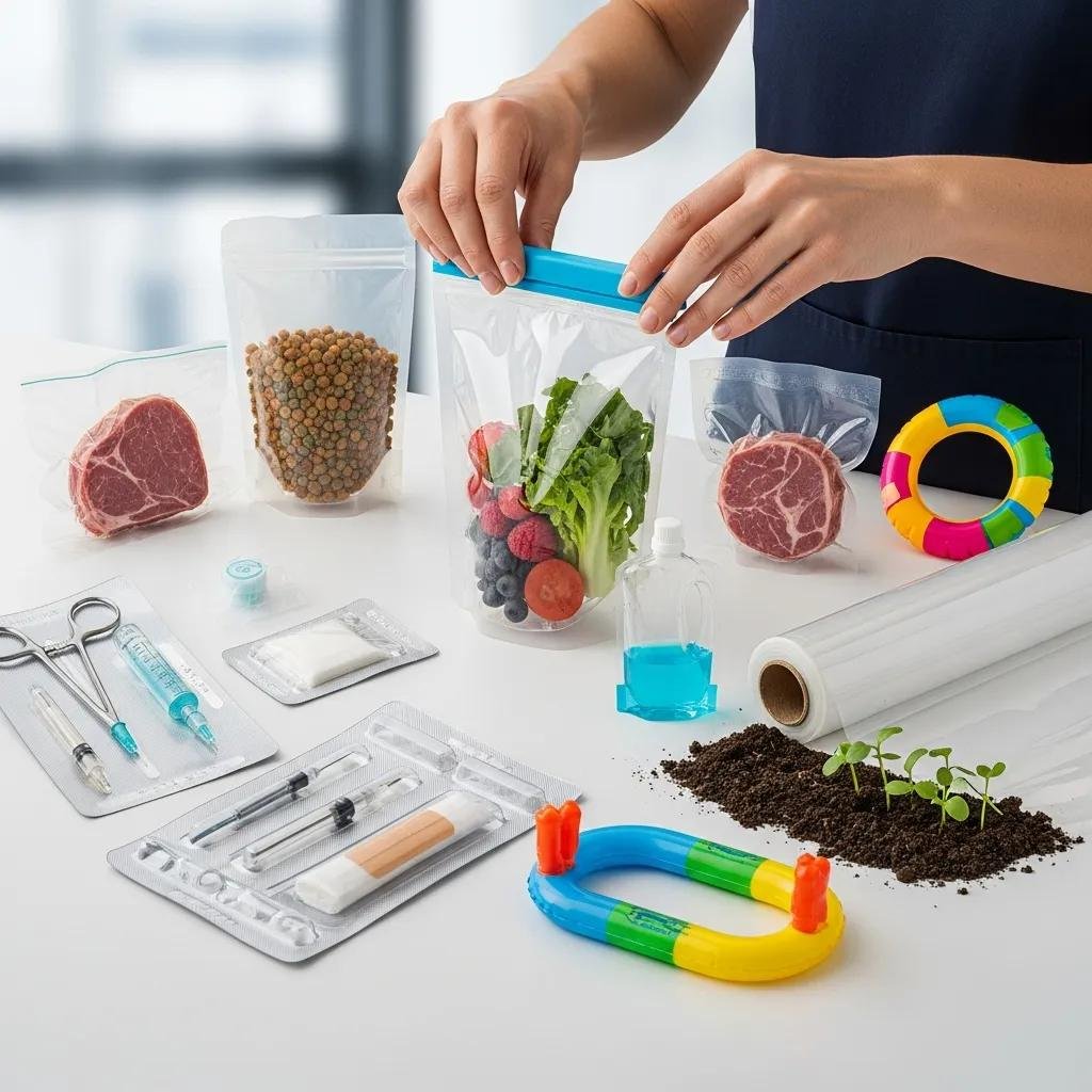 Various applications of 5 layer blown films in packaging and agriculture