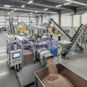 Advanced plastic pelletizing machine processing plastic waste into reusable pellets