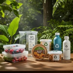 Eco-friendly plastic packaging solutions emphasizing sustainability and innovation