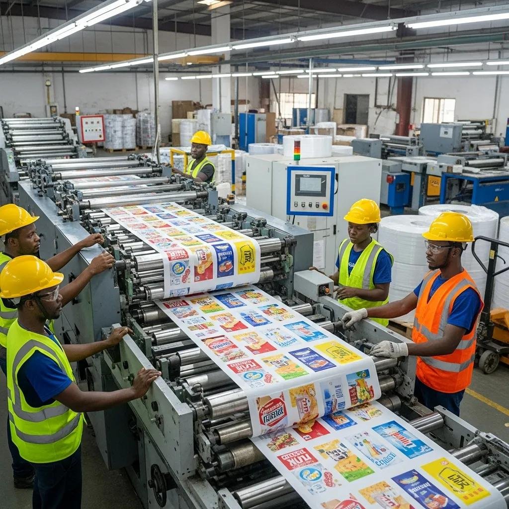 Flexo printing machines in use within Nigeria's plastic film and packaging industry
