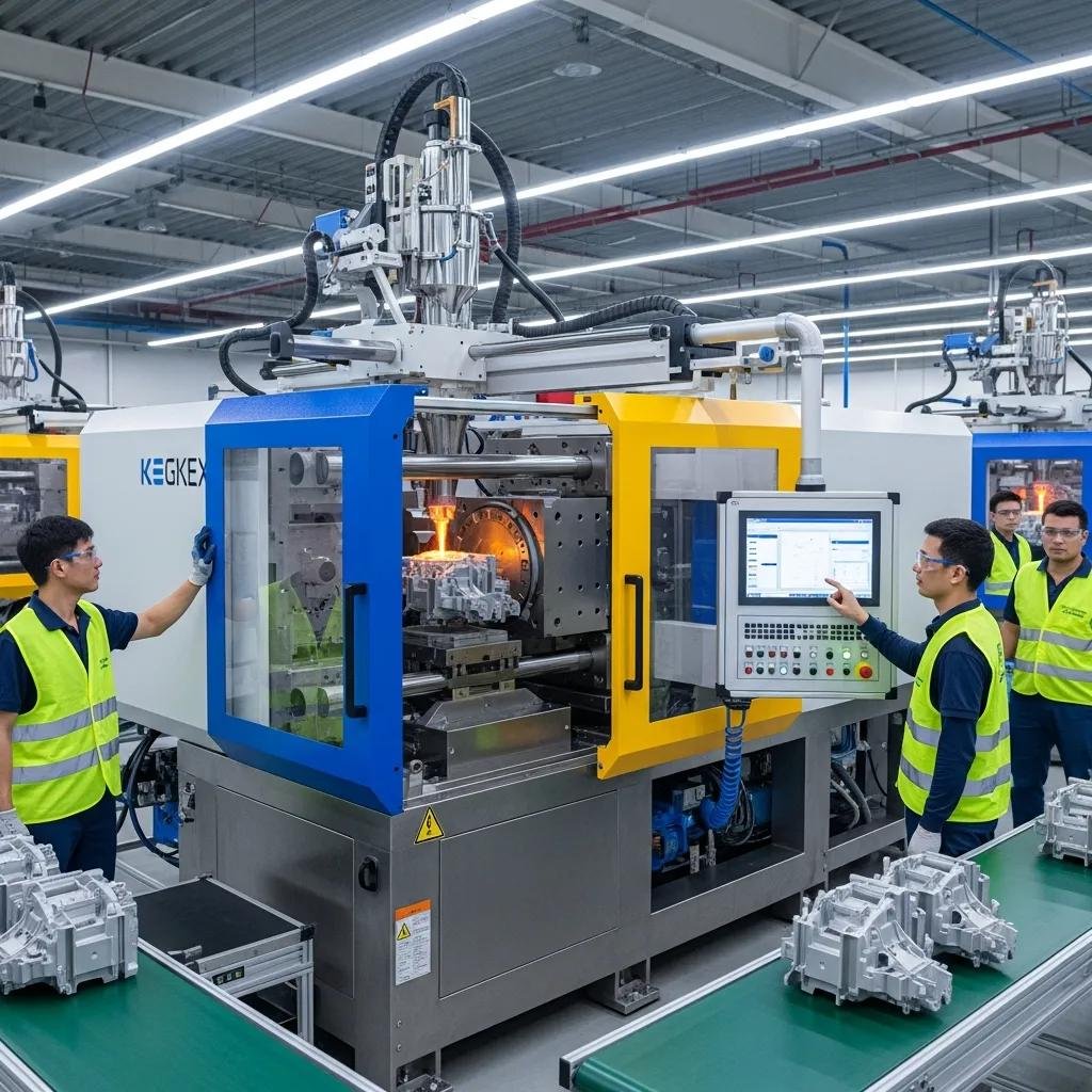 High-quality plastic manufacturing machine in action, illustrating the benefits of equipment loans for production efficiency