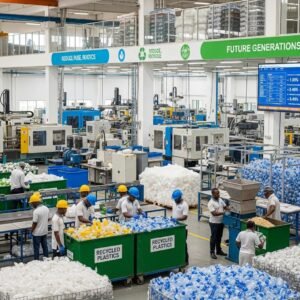 Modern plastic manufacturing facility in Nigeria focusing on sustainability and compliance