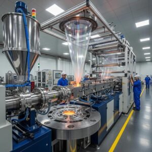 Polypropylene blown film extrusion machine producing high-quality plastic films